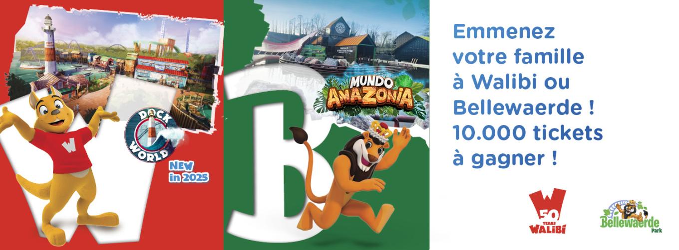 Emmener votre famille à Walibi ou à Bellewaerde ! 10.000 tickets à ganger !
